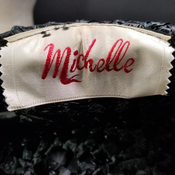 Michelle‎ Vintage Black Woven Pillbox Hat with Birdcage Veil Kentucky Derby main image 7